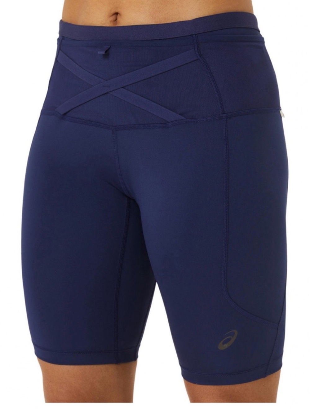 Asics Fujitrail Women's Navy Compression Sprinters Shorts Size Small